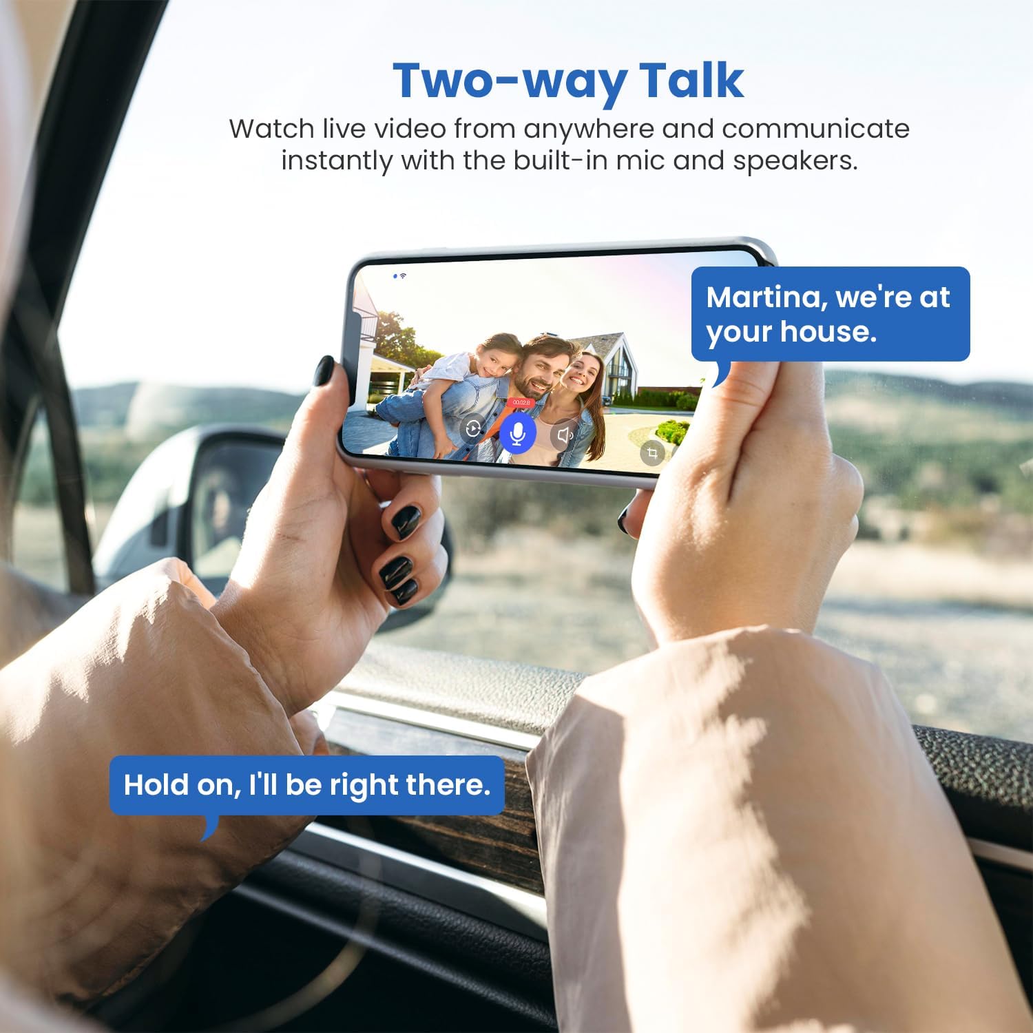 Video Doorbell Camera Wireless with Doorbell Receiver, Battery Powered, AI Human Detection, 2-Way Talk, 2.4G WiFi Only, Cloud Storage, Night Vision (Black)